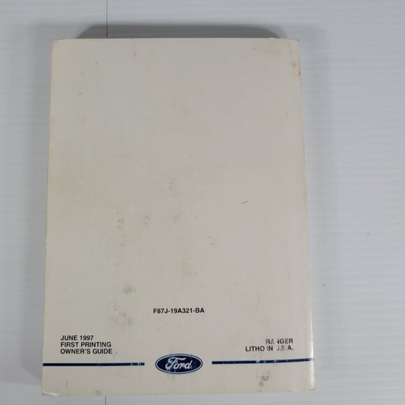 1997 Ford Ranger Owners Manual User Guide First Printing June F87J-19A321-BA - Picture 5 of 5